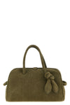 le petit turismo bowling handbag woven suede