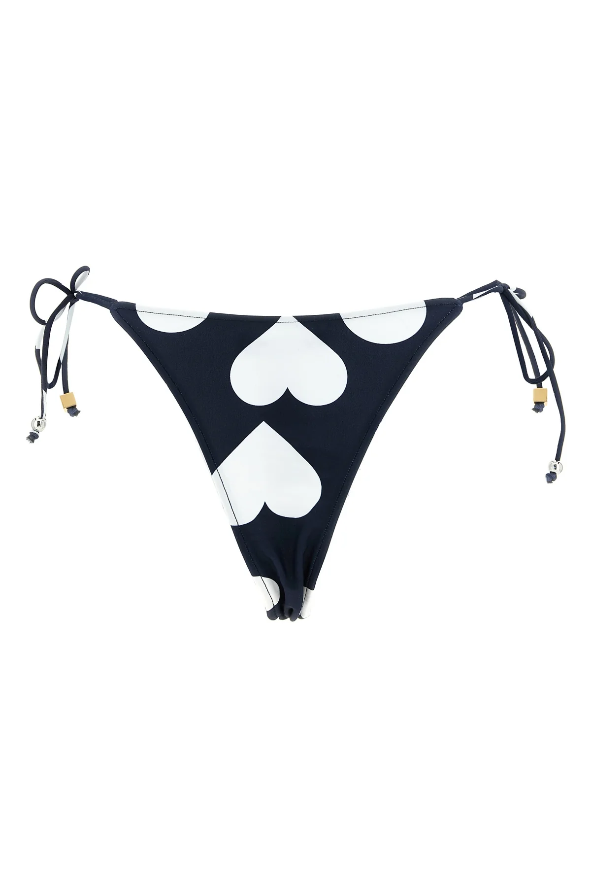 le bas de plage triangle bikini bottoms in stretch patterned fabric