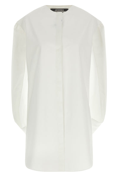 la robe berlingot mini dress in cotton poplin