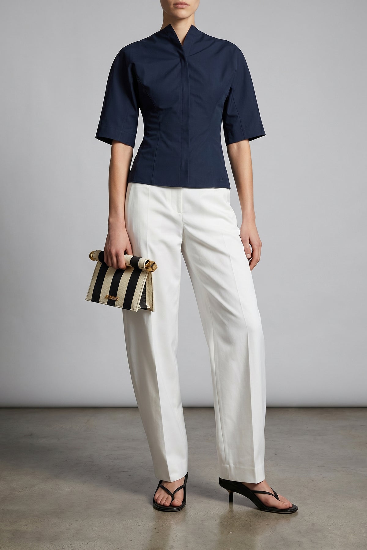 JACQUEMUS 38 la chemise moisson compact cotton poplin shirt