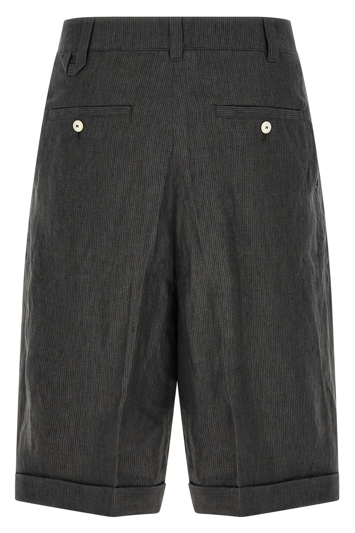 micro striped linen le short pastro bermuda shorts