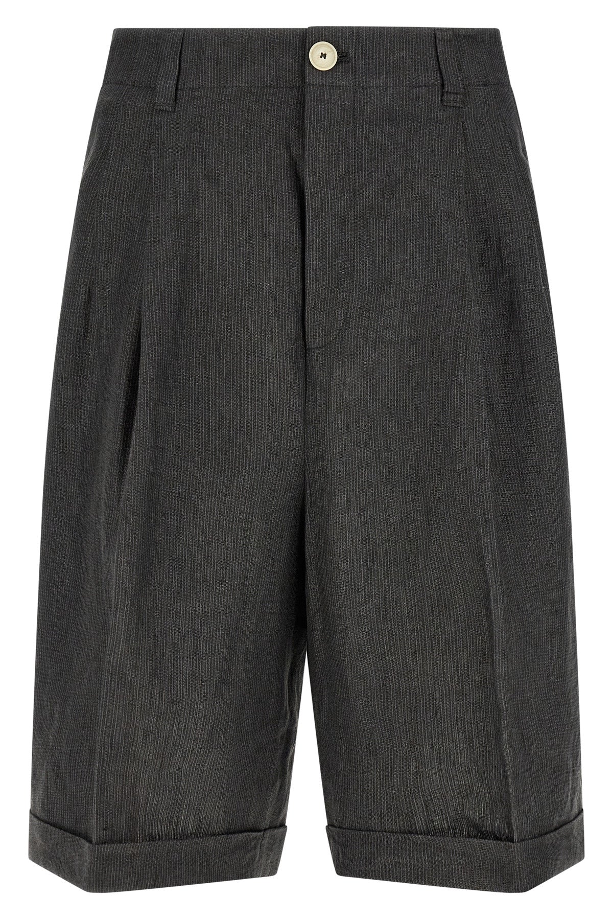 JACQUEMUS 46 micro striped linen le short pastro bermuda shorts