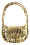 moon flip reversible shoulder bag in metal mesh