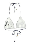 le haut de plage triangle bikini top in stretch fabric