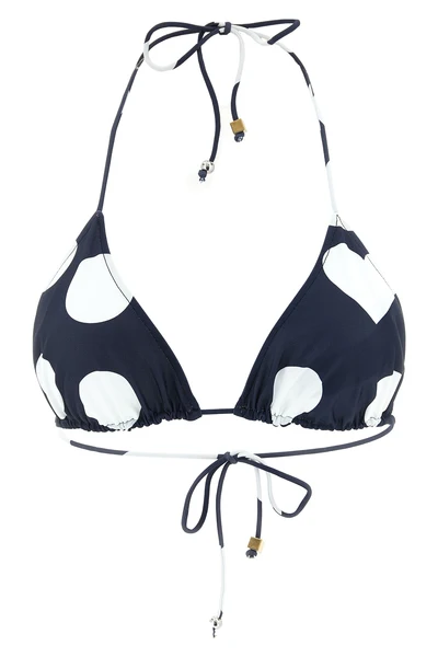 le haut de plage triangle bikini top in stretch fabric