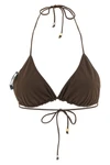 le haut de plage triangle bikini top in stretch fabric