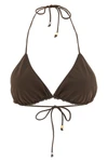 le haut de plage triangle bikini top in stretch fabric
