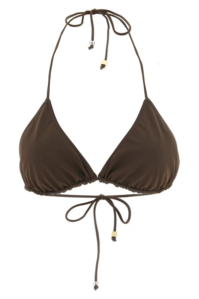 le haut de plage triangle bikini top in stretch fabric