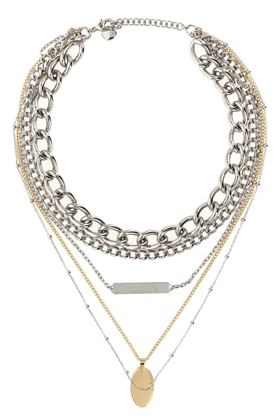 the rabanne collier 5 rangs necklace defines contemporary luxury through a bold
