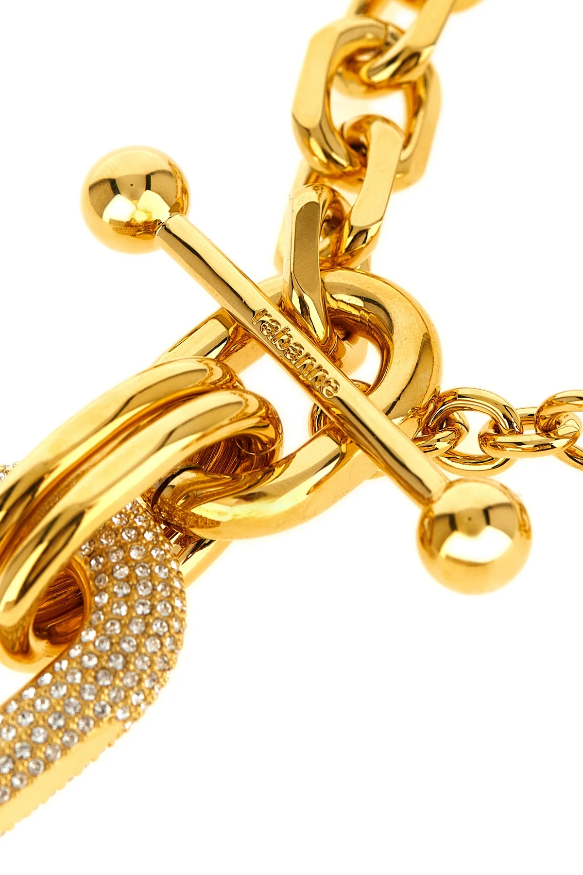 the rabanne necklace is distinguished by a chain construction