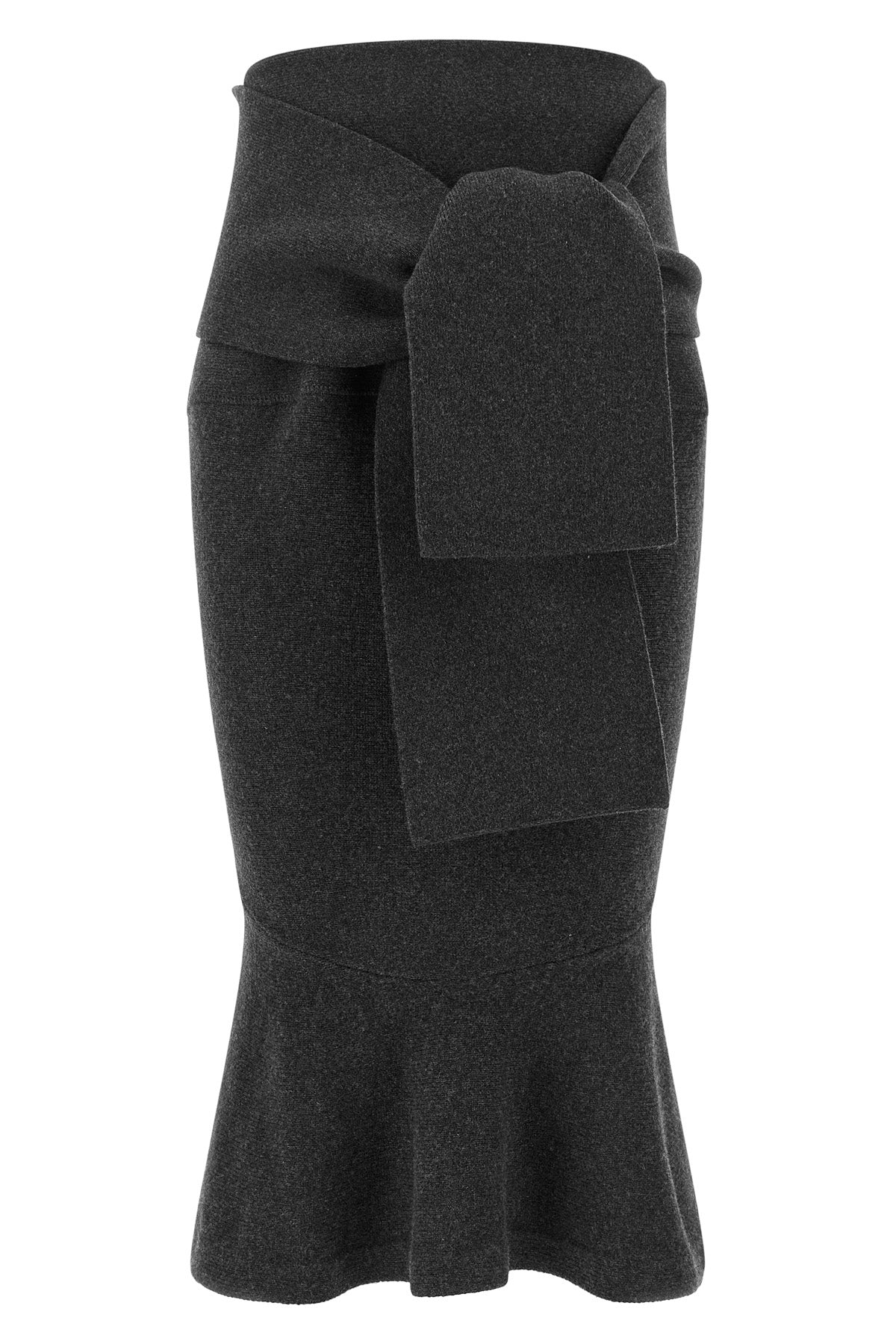 JACQUEMUS 34 the jacquemus la jupe fiocco midi skirt defines a precise hourglass silhouette