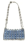 the rabanne 1969 nano shoulder bag reinterprets the iconic shape of the brand th