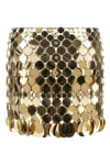 mini jupe skirt in metallic multi plugs