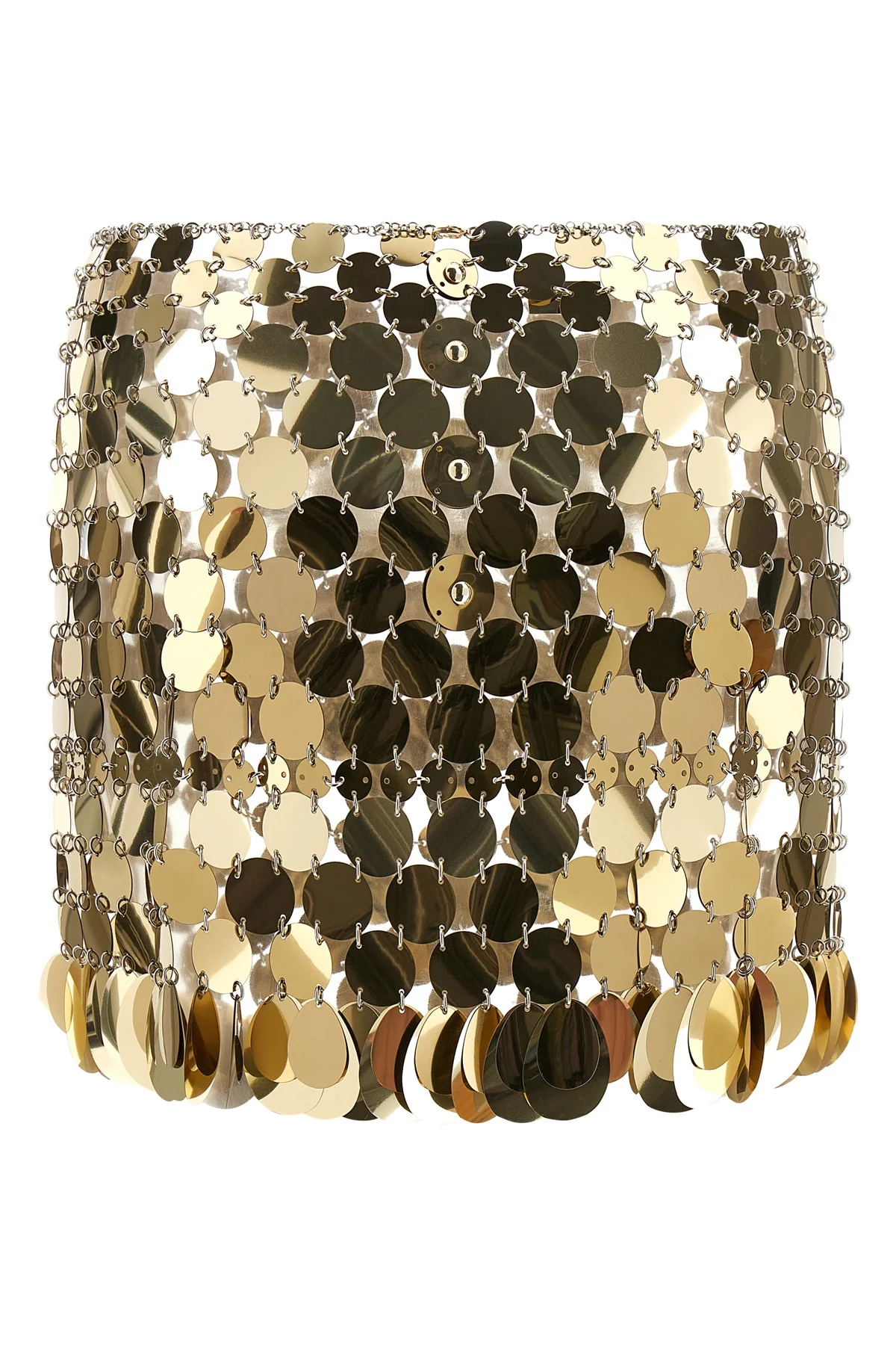 mini jupe skirt in metallic multi plugs