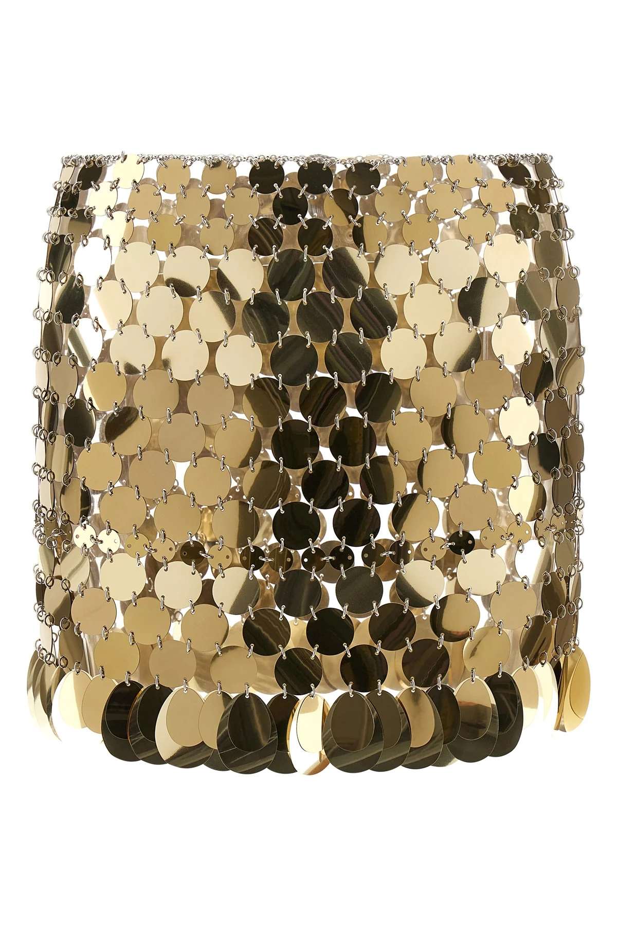 mini jupe skirt in metallic multi plugs