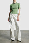 micro ribbed stretch cotton t-shirt
