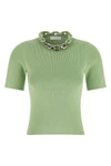 micro ribbed stretch cotton t-shirt