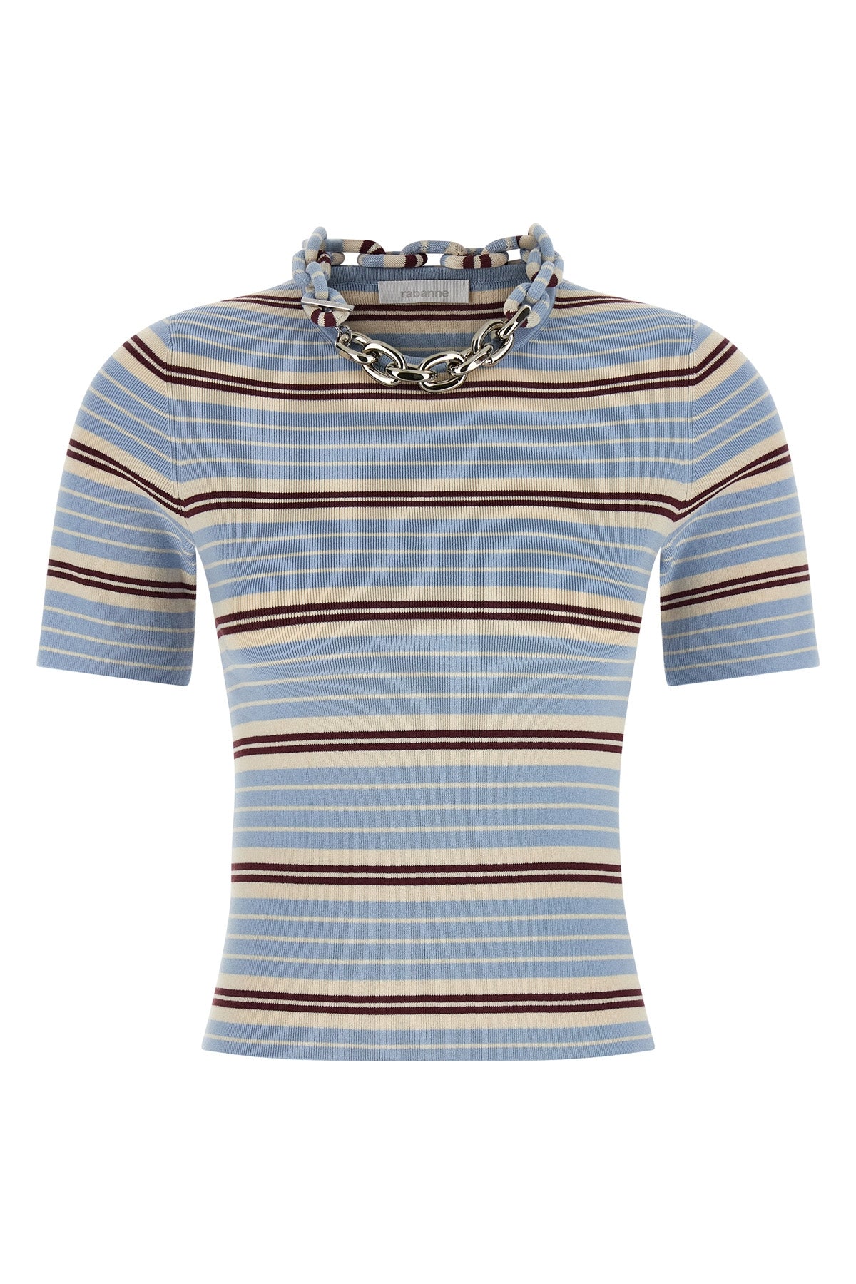 RABANNE M micro ribbed stretch cotton striped pattern