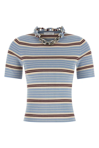 micro ribbed stretch cotton striped pattern