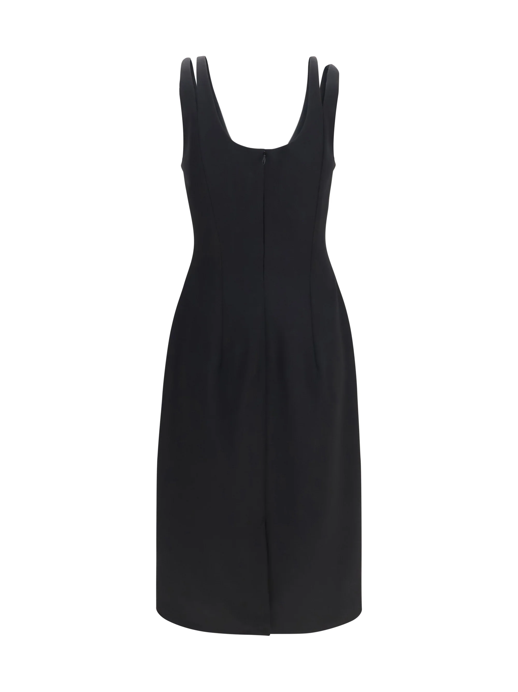 VERSACE 40 midi grain de poudre wool dress