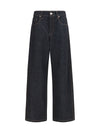 straight-leg denim jeans