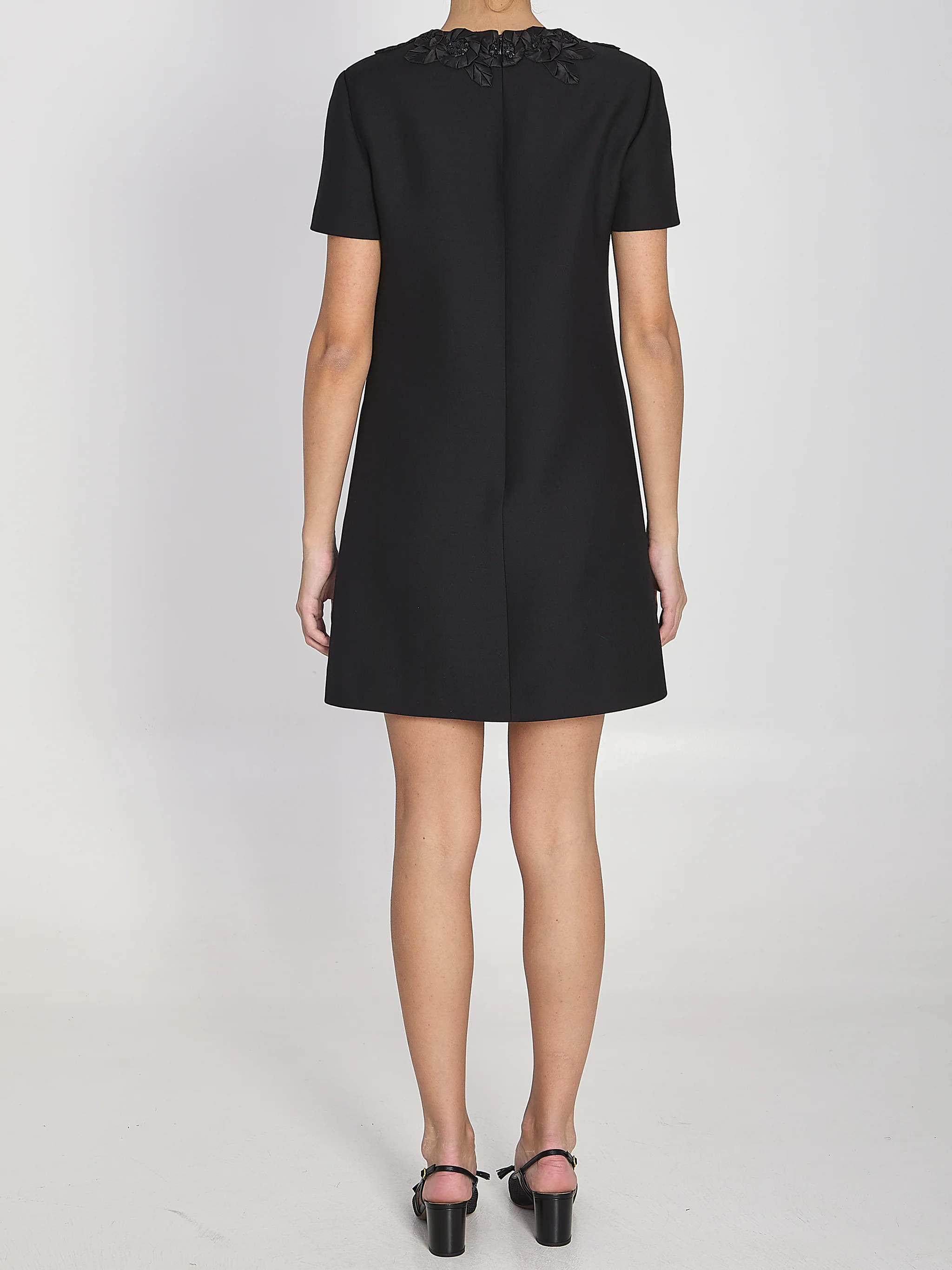 short dress with embroidery