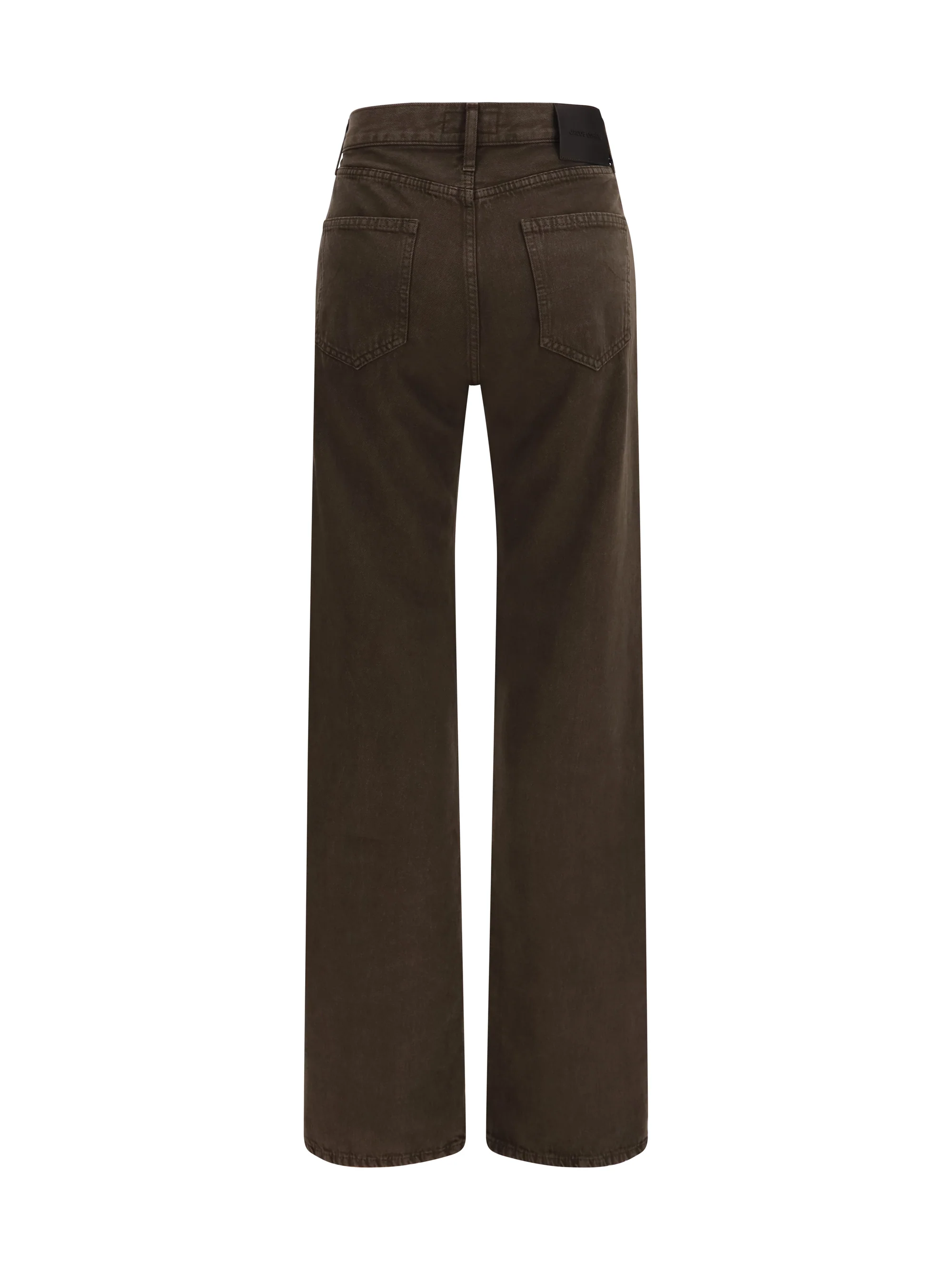 high-rise straight-leg jeans
