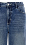 high-waisted stonewashed cotton denim clayton jeans