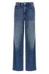 high-waisted stonewashed cotton denim clayton jeans