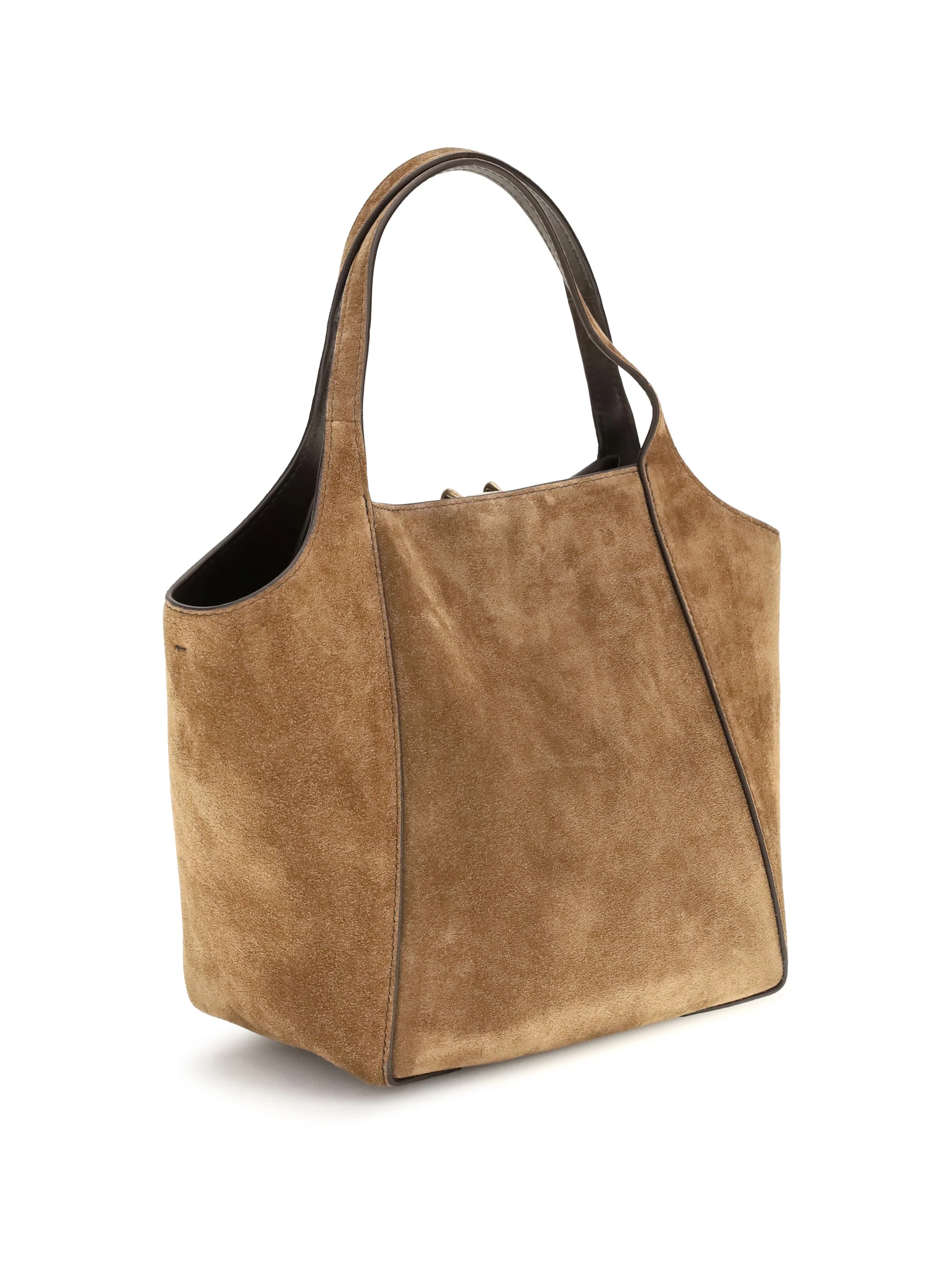 small sartorial suede bucket bag