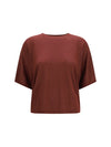 short-sleeve cashmere and silk sweater