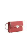 small rockstud grained calfskin shoulder bag