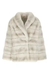 the yves salomon jacket in fine rabbit fur is distinguished by a sophisticated q