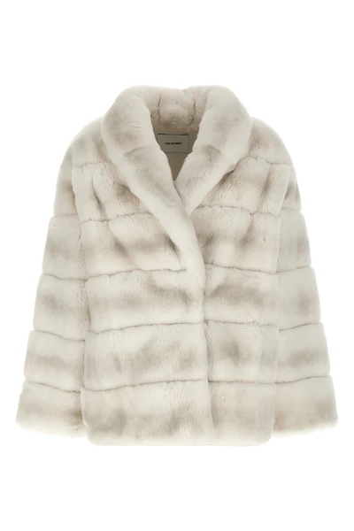 the yves salomon jacket in fine rabbit fur is distinguished by a sophisticated q