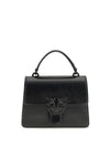 shiny leather love one top mini handbag