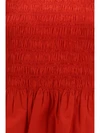 ruched cotton top with side bows