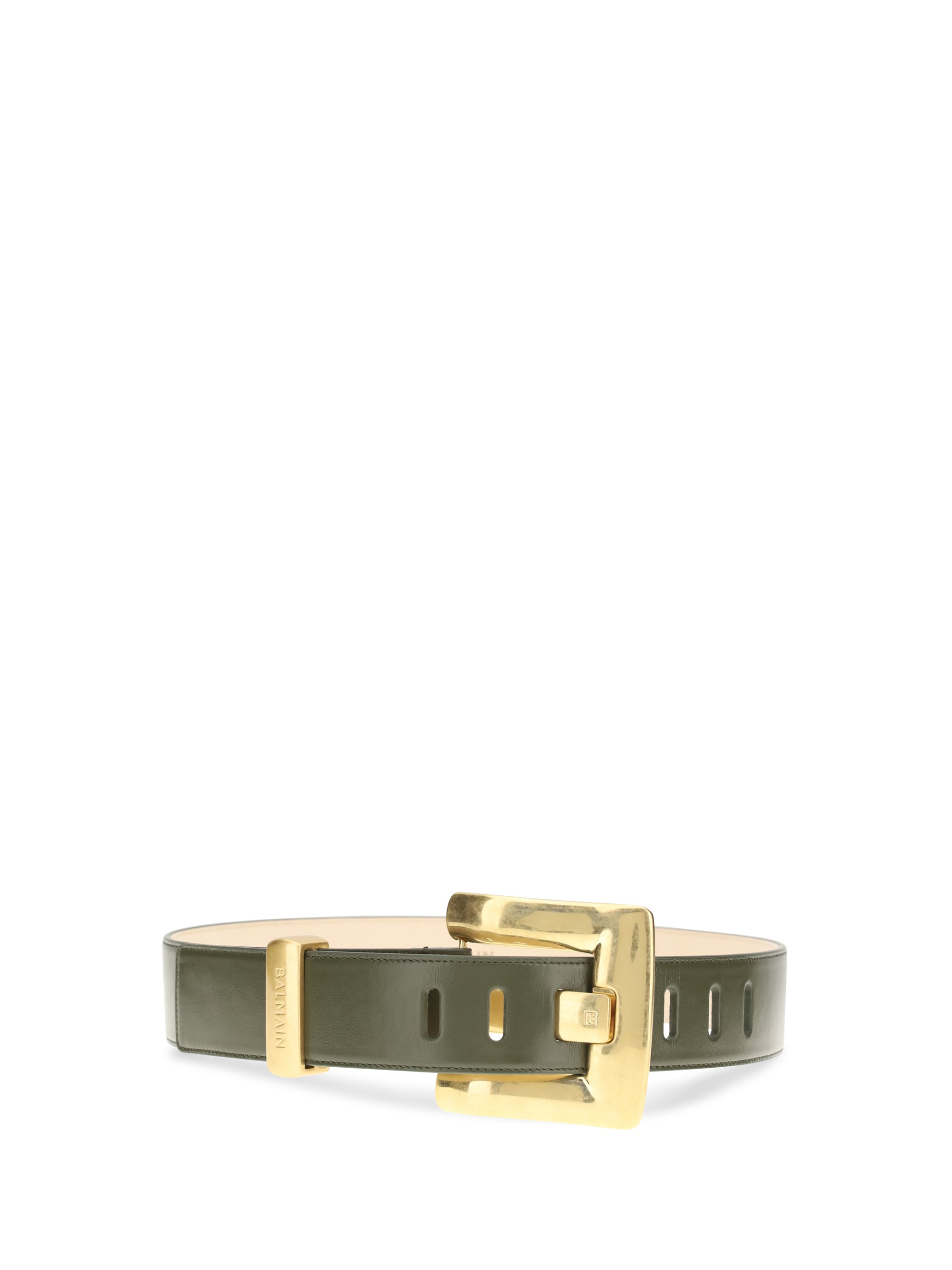 BALMAIN 95 anthem belt in calfskin leather 