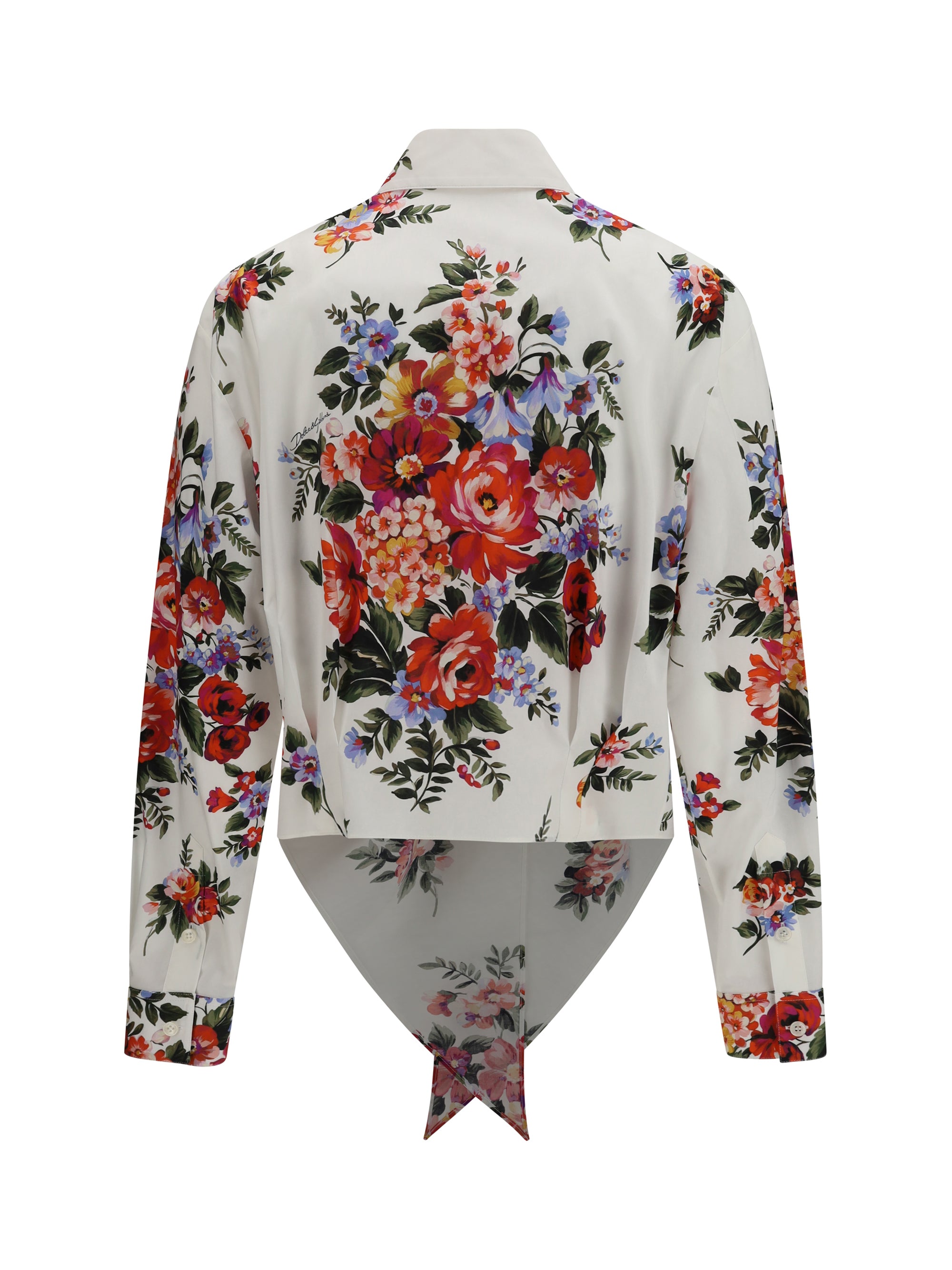 DOLCE amp; GABBANA 42 cotton shirt with bouquet print