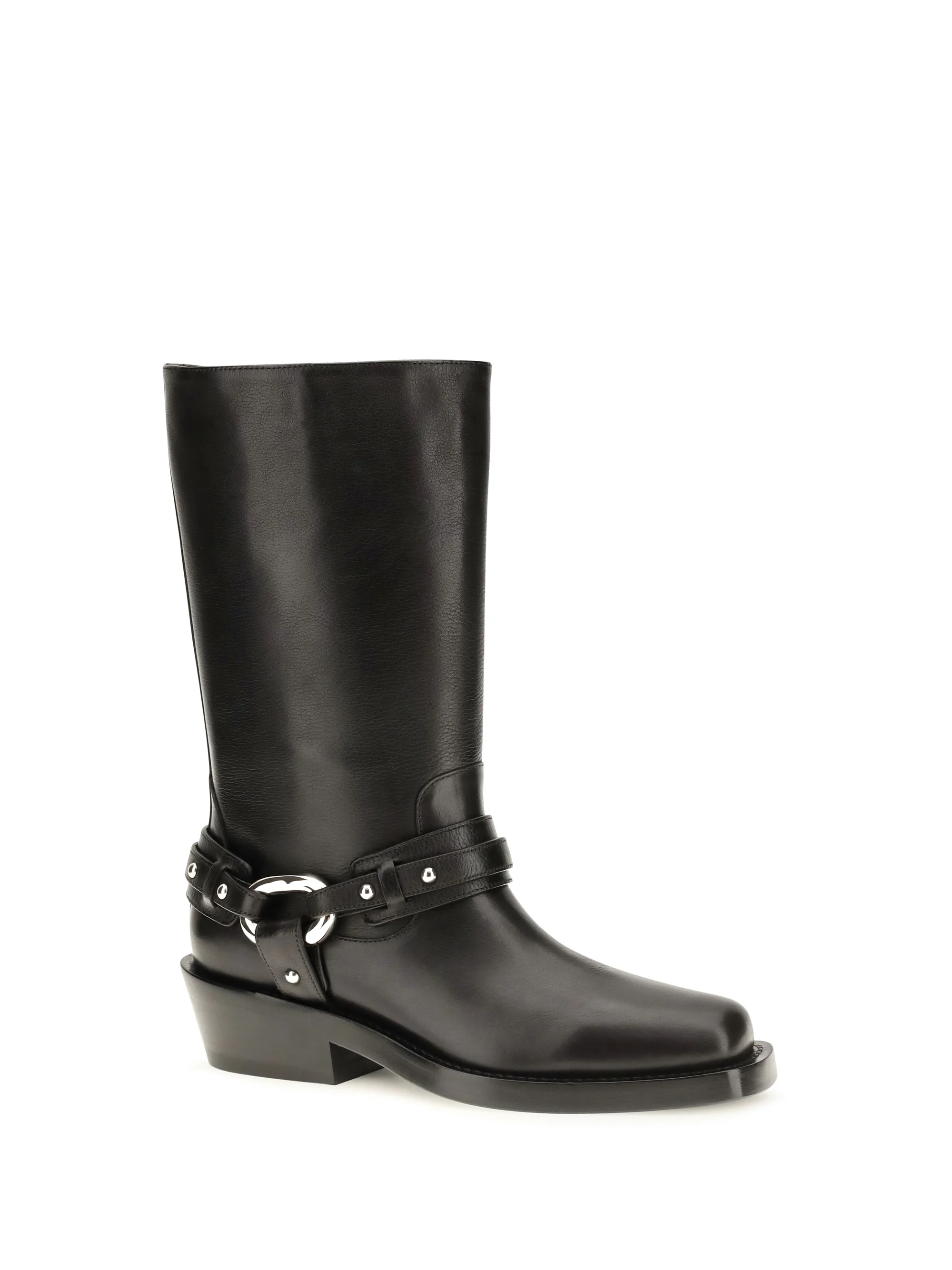 RABANNE 36 leather buckle snkle boots
