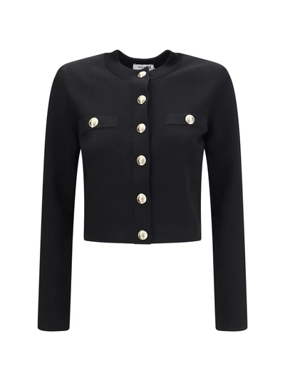 round-neck viscose cardigan
