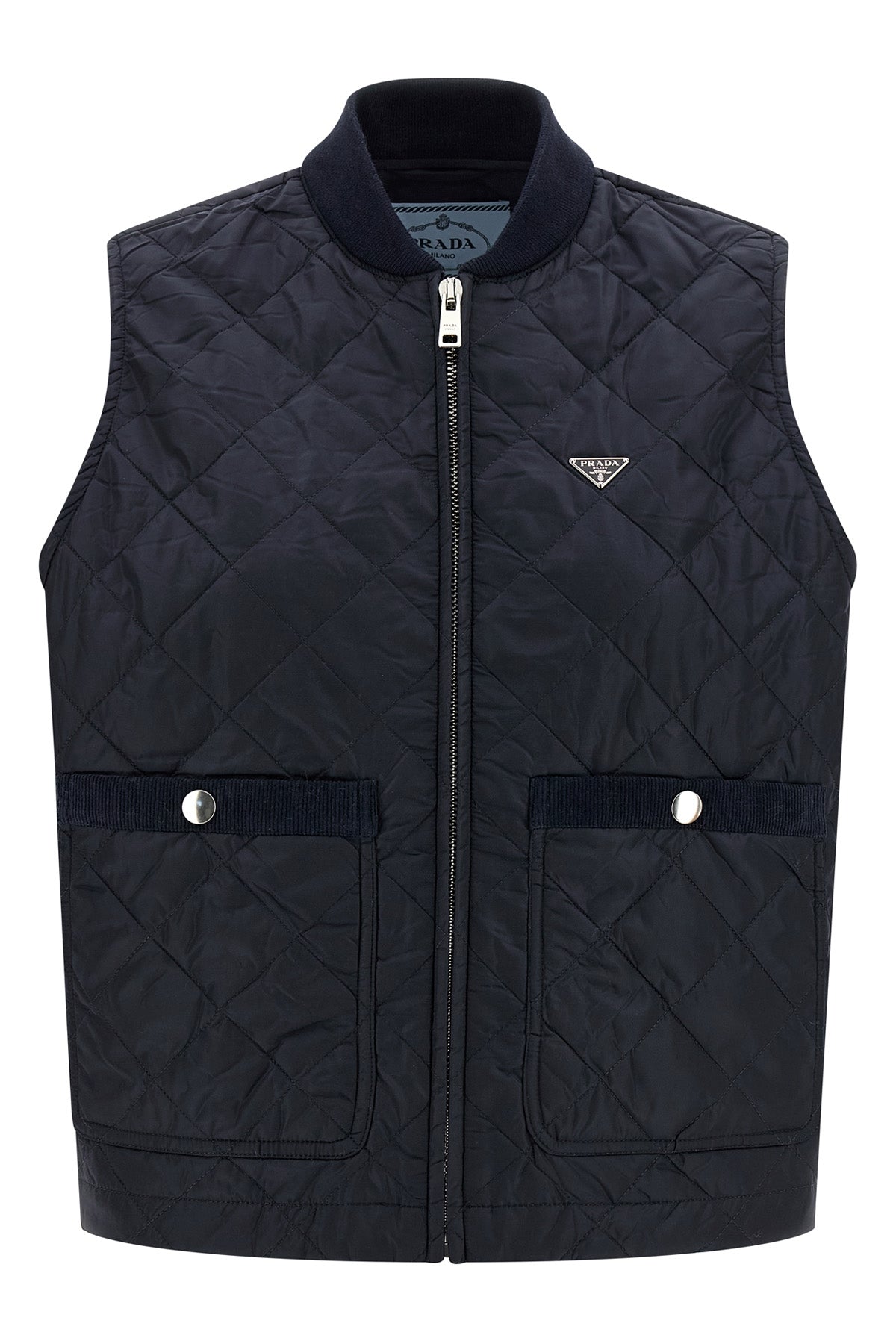 PRADA 40 diamond quilted re-nylon vest