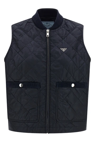 diamond quilted re-nylon vest