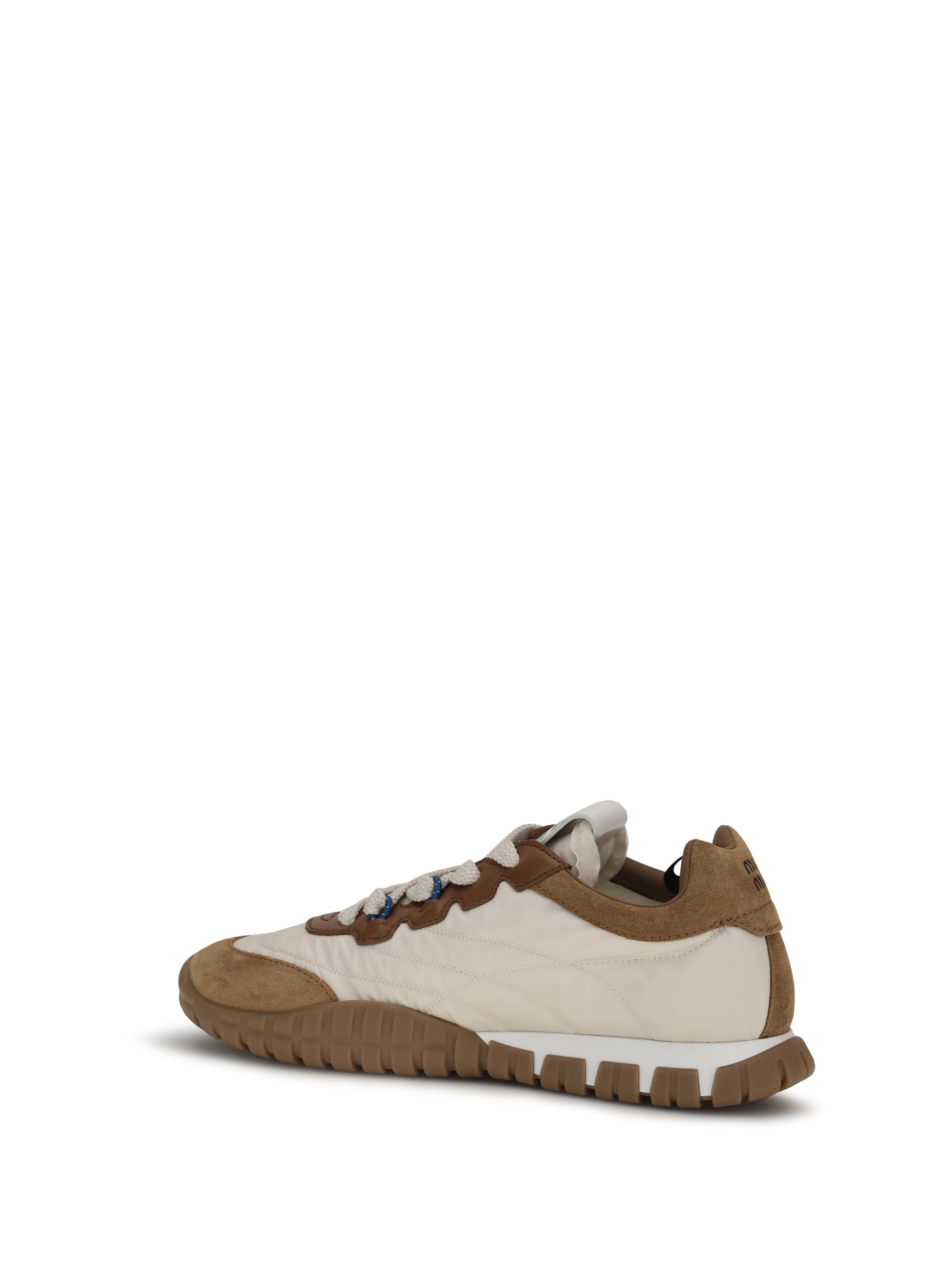 fabric and suede sneakers