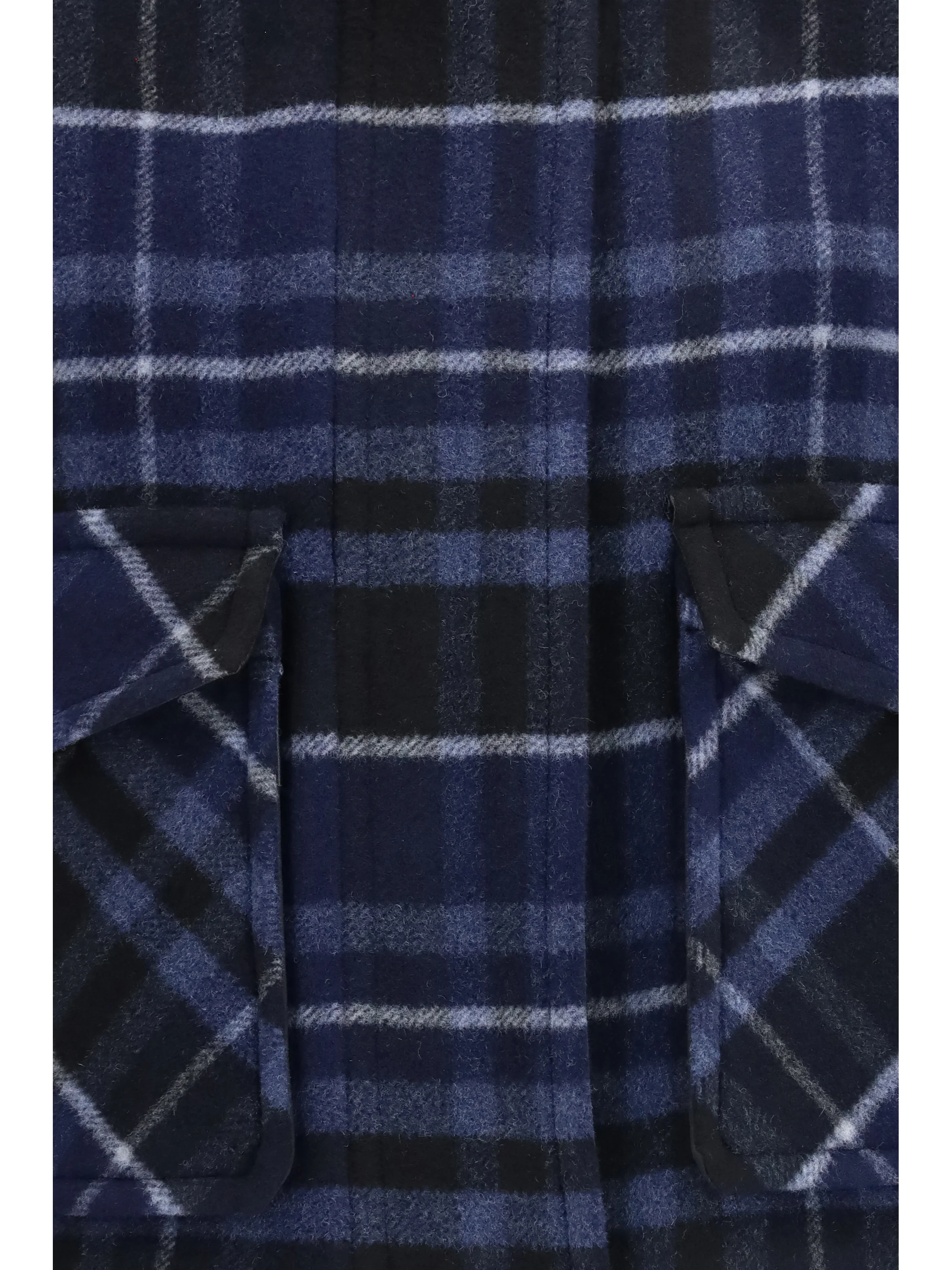 campanula check double-cloth caban