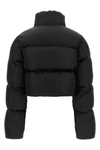 prada cropped down jacket in iconic re-nylon redefines the volumes of contempora