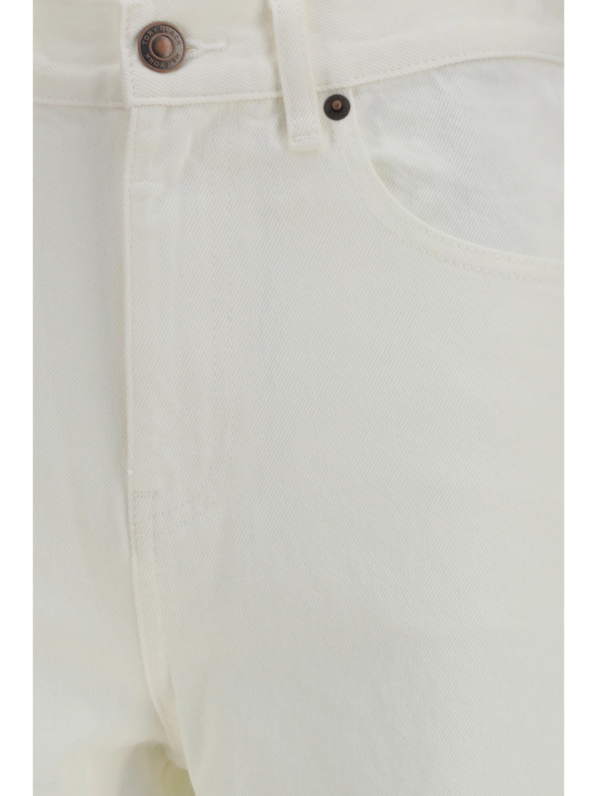 t monogram contrast cuff straight-leg jeans