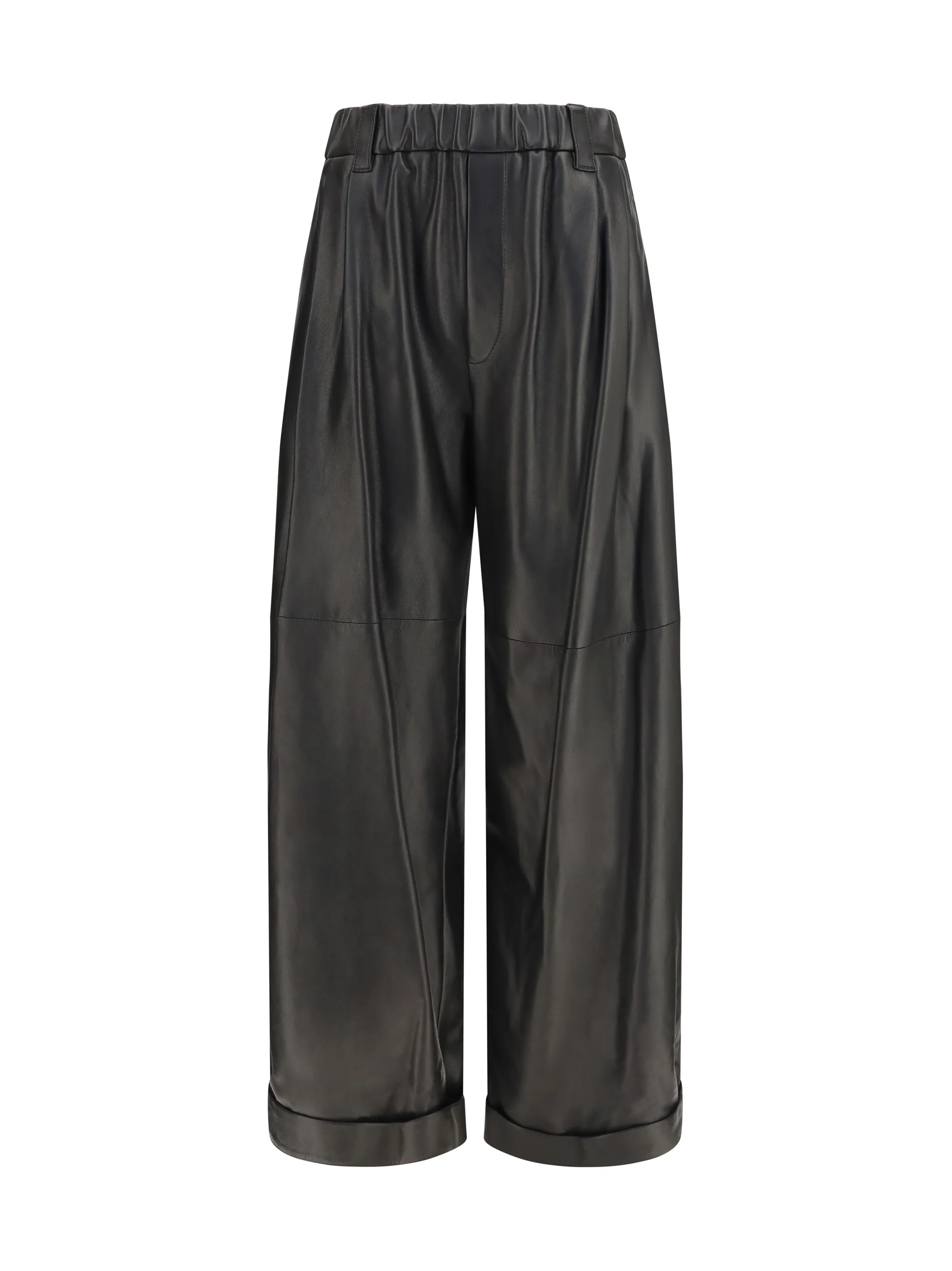 BRUNELLO CUCINELLI 40 baggy nappa leather pants
