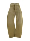 wide-leg jeans with back belt