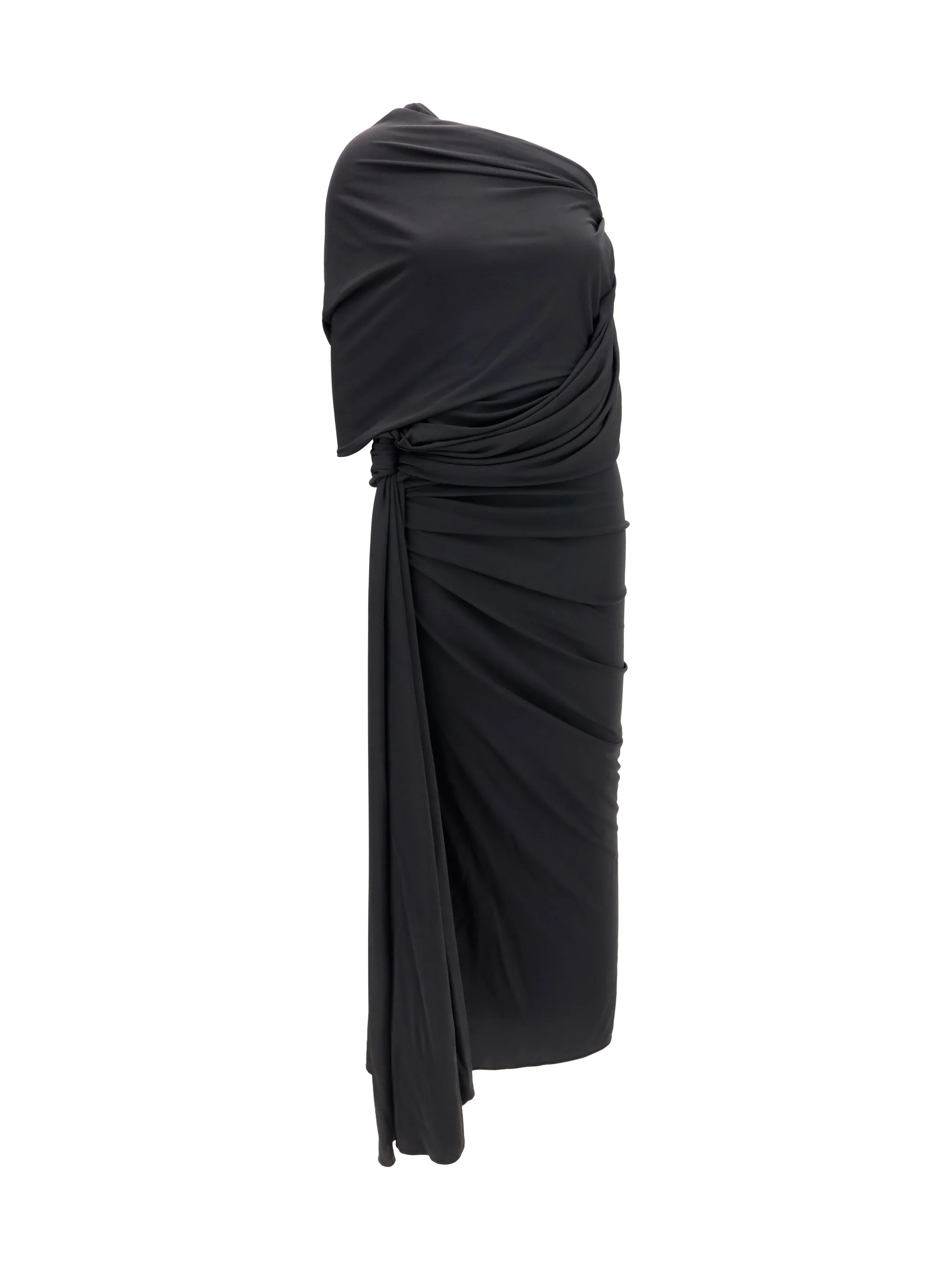 draped asymmetric dress