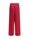 wide pleated pants in washed cotton and acetate
